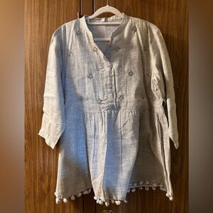 Beautiful Grey Blouse Size XXL